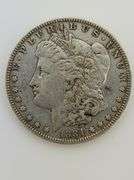 1884 Morgan Silver Dollar, Cleaned