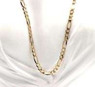 Heavy 14kt yellow gold Figaro chain necklace