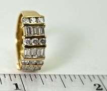 Glittering 14K Yellow Gold Diamond Band