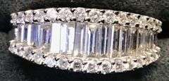DAZZLING 18K WHITE GOLD NATURAL DIAMOND WEDDING BAND