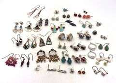 Group lot of Vintage 925 sterling silver earrings