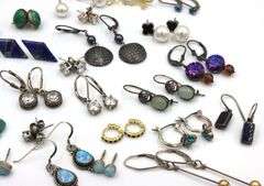 Group lot of vintage 925 sterling silver earrings