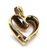 10kt Yellow gold diamond heart shaped pendant
