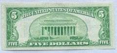 1934 CU $5 Silver Certificate.