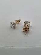 BRAND NEW 4.00 CARATS LAB GROWN DIAMOND STUDS. 14K YELLOW GOLD