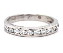 Platinum 1ctw channel set diamond band