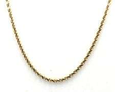10kt Yellow gold rope chain necklace