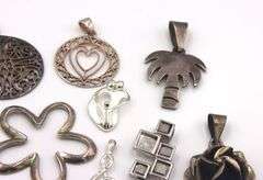 Lot of vintage 925 sterling silver pendants