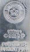 100 oz Fine Silver Bar