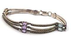 Group lot of 4 vintage 925 sterling silver bracelets
