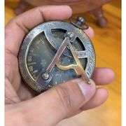 Brass Sundial Pocket Compass with Magnetic Needle