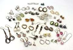 Group lot of Vintage 925 sterling silver earrings