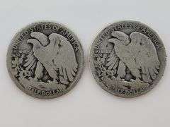 1917 & 1918 D Walking Liberty Half Dollars