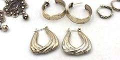 Group lot of Vintage 925 sterling silver earrings