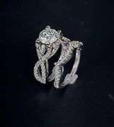 Amazing 2.75 Ct Bright White Lab Simulated Diamond 2 Band Engagement Ring