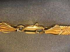 Impressive 32 Gram 18 Kt Gold Plated Herringbone Necklace