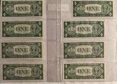 1935A -1935 H  Series Unc $1  Silver Certificate Set
