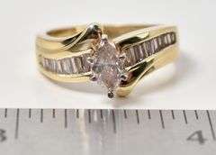 Gorgeous 14K Yellow Gold Diamond Ring