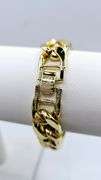 Strong 64.9 Gram 14 Kt Gold Plate Curb Link Bracelet