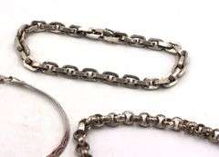 Group lot of 4 vintage 925 sterling silver bracelets