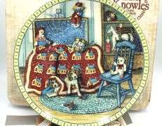 1991 Edwin M Knowles cozy county corners hide and seek dog plate