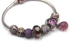 Lot of 3 Pandora charms bracelet in sterling silver