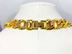 Dazzling Huge 151.2 Gram 18 Kt Gold Plate Royal Flush Necklace Pendant