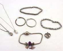 Group of vintage 925 sterling silver mixed jewelry