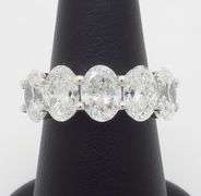 Incredible 5.05CTW Five Stone Oval Diamond Band