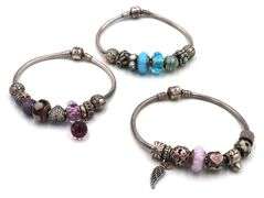 Lot of 3 Pandora charms bracelet in sterling silver