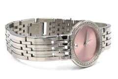 Movado Esperanza pink dial quartz diamond watch