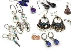 Group lot of Vintage 925 sterling silver earrings