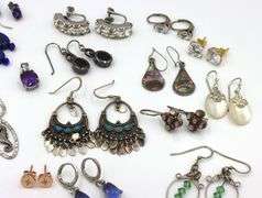 Group lot of Vintage 925 sterling silver earrings