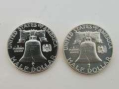 1961 & 1962 Proof Franklin Half Dollars, UNC