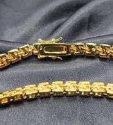 Dazzling 14 Kt 16.2 Grams Yellow Gold Plated Tennis Bracelet