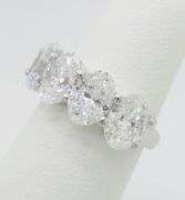 Incredible 5.05CTW Five Stone Oval Diamond Band