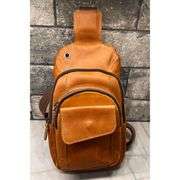 Handmade Buffalo Leather Crossbody Backpack
