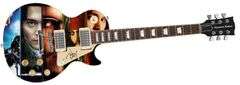Johnny Depp Autographed Signed 1/1 Custom Graphics Photo Guitar ACOA