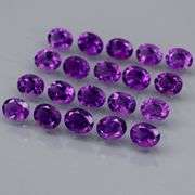 Royal purple! 6.65ct 5x4mm real Brazilian Amethyst set