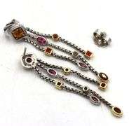 David Yurman multi stone confetti tassel earrings