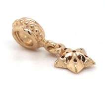14kt Yellow gold Pandora diamond brilliant star charm