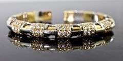 Outstanding Flexible 18K Diamond Cuff Bracelet