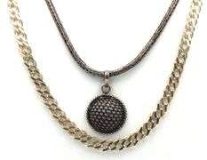 Group lot of 2 vintage 925 sterling silver necklaces