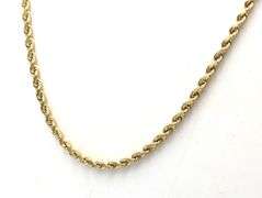 10kt Yellow gold rope chain necklace