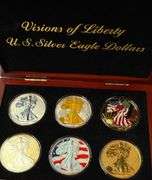 Visions of Liberty US Eagle Silver Dollars. Postal Comm Society Issue