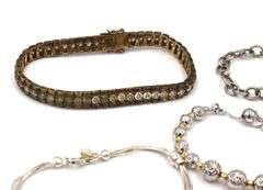 Group of 5 vintage 925 sterling silver bracelets