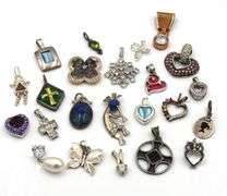 Group lot of Vintage 925 sterling silver pendants
