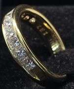 18K Yellow Gold Princess Cut Diamond Ring