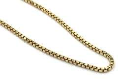 Italian 14kt yellow gold box chain necklace