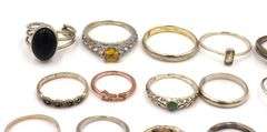 Group lot of Vintage 925 sterling silver rings